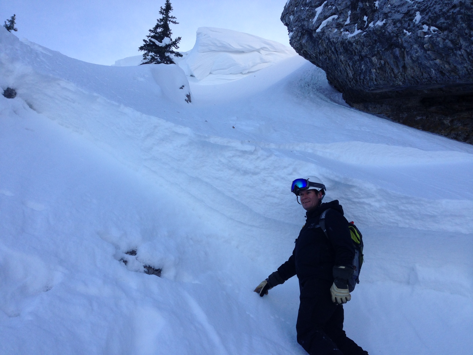 Avalanche - Dogleg Chute north of Bridger Bowl Avalanche - Dogleg Chute north of Bridger Bowl